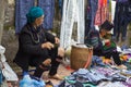 Hill tribal street vendor Sapa, Vietnam. Royalty Free Stock Photo